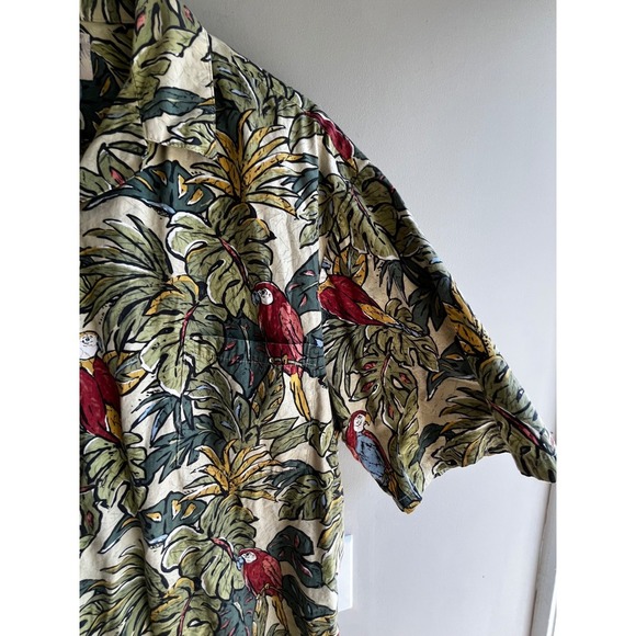 VTG The Hawaiian Original Hilo Hattie Mens Parrot Tropical Shirt XL Parrots - Picture 3 of 6